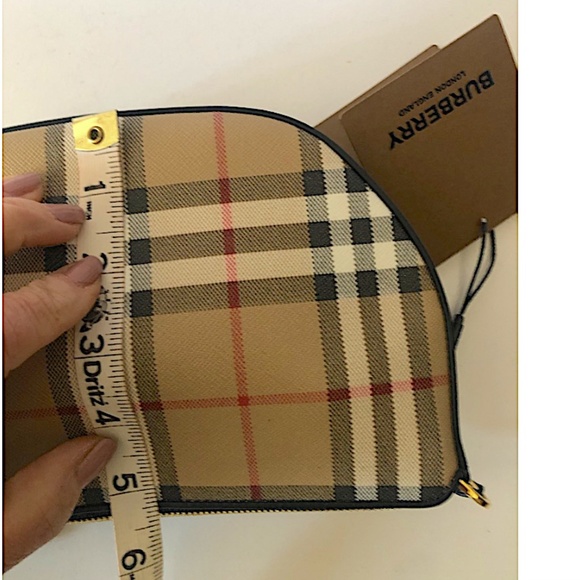 Olympia Check Coated Canvas Pouch BURBERRY Bags